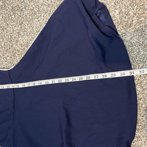 Aqua Dress Womens Small Navy White Fit & Flare Skater Sleeveless Bloomingdales - Picture 6 of 6